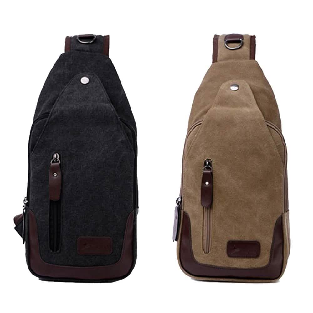Canvas Shoulder Sling Bag - Assorted Colors