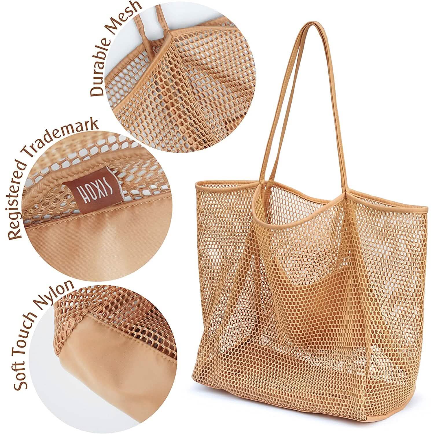 HOXIS Mesh Beach Tote Women's Shoulder Bag