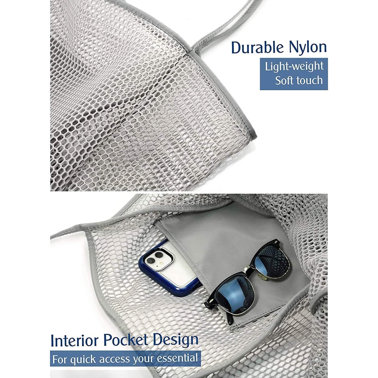 HOXIS Mesh Beach Tote Women's Shoulder Bag